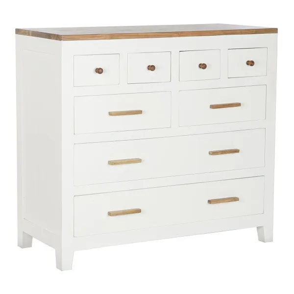 Kumode DKD Home Decor Balts Brūns Akācija Mango koks Urbāns 110 x 45 x 100 cm