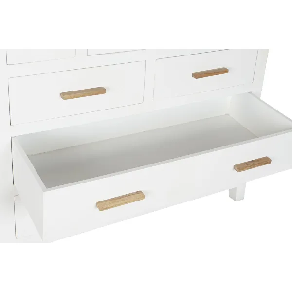 Комод DKD Home Decor Белый Коричневый древесина акации Древесина манго город 110 x 45 x 100 cm