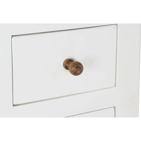 Комод DKD Home Decor Белый Коричневый древесина акации Древесина манго город 110 x 45 x 100 cm