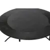 Set of 2 tables DKD Home Decor Musta Metalli Alumiini 76 x 76 x 44 cm