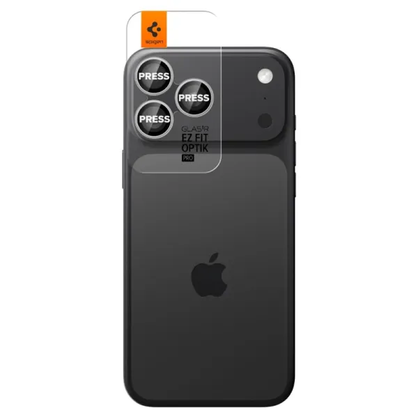 Spigen Optik Pro GLAS.TR EZ Fit Camera Protector 2-Pack - Glass Lens Protector for iPhone 16 Pro / 16 Pro Max / 17 Pro / 17 Pro 