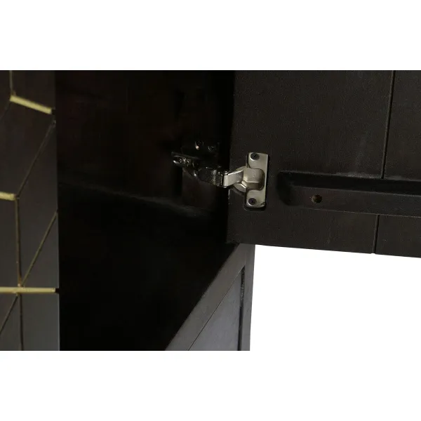 Шкаф DKD Home Decor 100 x 40 x 175 cm Чёрный Металл древесина акации
