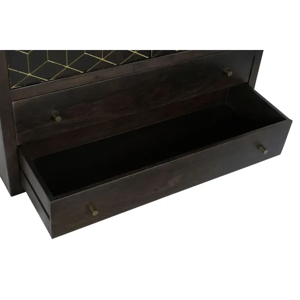 Шкаф DKD Home Decor 100 x 40 x 175 cm Чёрный Металл древесина акации