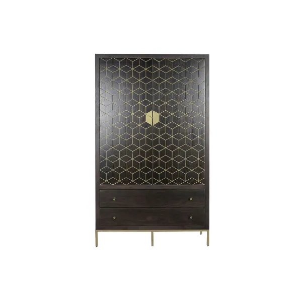 Шкаф DKD Home Decor 100 x 40 x 175 cm Чёрный Металл древесина акации