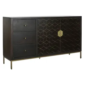 Bufete DKD Home Decor Melns Bronza Tumši brūns Metāls Akācija 160 x 40 x 90 cm