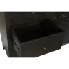 Sideboard DKD Home Decor Black Golden Dark brown Metal Acacia 160 x 40 x 90 cm