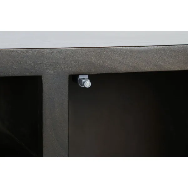 TV furniture DKD Home Decor 140 x 40 x 55 cm Black Metal Acacia
