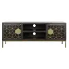 ТВ шкаф DKD Home Decor 140 x 40 x 55 cm Чёрный Металл древесина акации