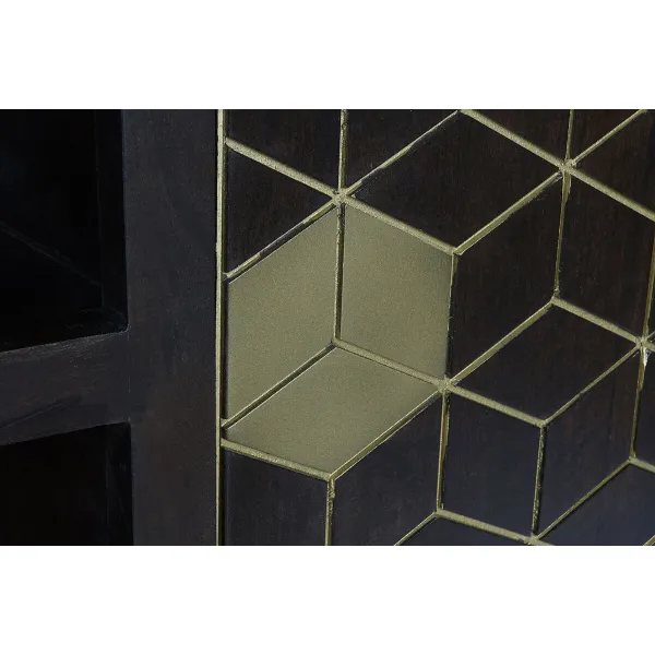 TV-kalusteet DKD Home Decor 140 x 40 x 55 cm Musta Metalli Akaasia