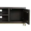 TV mēbeles DKD Home Decor 140 x 40 x 55 cm Melns Metāls Akācija