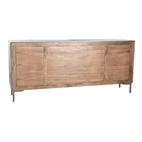 Sivupöytä DKD Home Decor Tummanruskea Tumman harmaa Metalli Mangopuu 180 x 40 x 80 cm