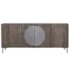Sivupöytä DKD Home Decor Tummanruskea Tumman harmaa Metalli Mangopuu 180 x 40 x 80 cm