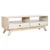 ТВ шкаф DKD Home Decor Белый Натуральный Древесина манго 130 x 40 x 45 cm
