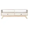ТВ шкаф DKD Home Decor Белый Натуральный Древесина манго 130 x 40 x 45 cm