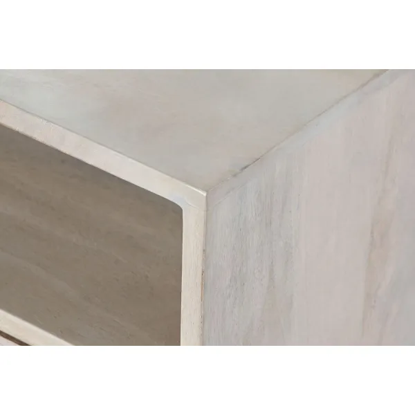 ТВ шкаф DKD Home Decor Белый Натуральный Древесина манго 130 x 40 x 45 cm