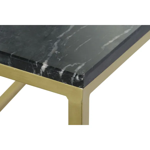 Набор из трех столиков DKD Home Decor Чёрный Позолоченный 50 x 35 x 60 cm
