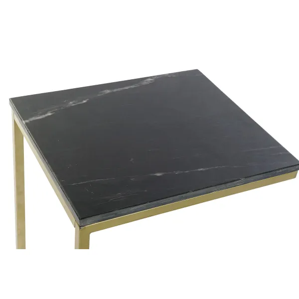 Вспомогательный стол DKD Home Decor 40 x 46 x 65 cm Чёрный Позолоченный Мрамор Железо