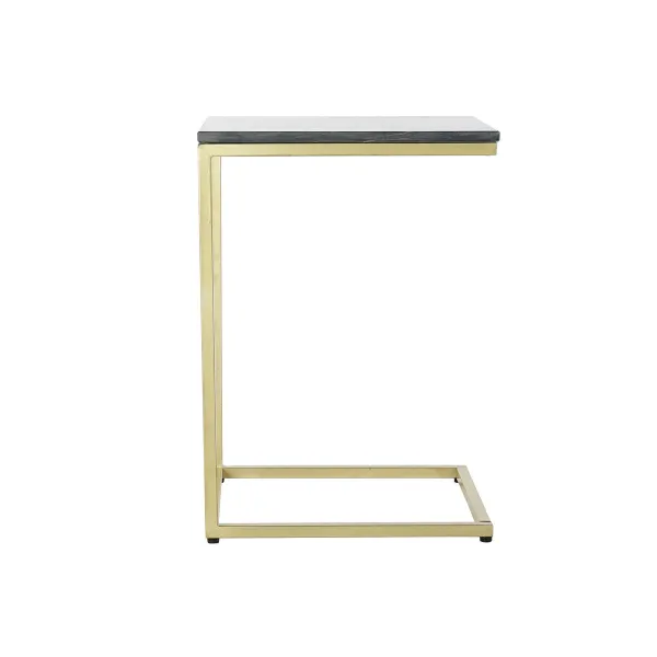 Вспомогательный стол DKD Home Decor 40 x 46 x 65 cm Чёрный Позолоченный Мрамор Железо