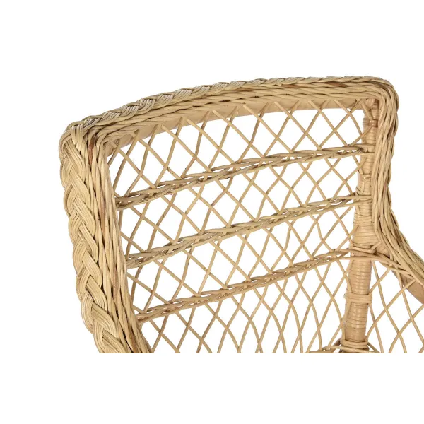 Nojatuoli DKD Home Decor Valkoinen Luonnollinen 56 x 63 x 86 cm