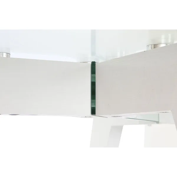 Обеденный стол DKD Home Decor Белый Прозрачный Стеклянный Деревянный MDF 160 x 90 x 75 cm