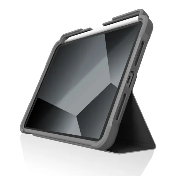 STM Dux Plus - Rugged Case for iPad mini 7 (2024) / mini 6 (2021) MIL-STD-810G with Apple Pencil Holder (Black)