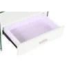 Ночной столик DKD Home Decor Белый Прозрачный Стеклянный Деревянный MDF 50 x 40 x 45,5 cm