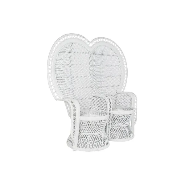 Puutarhasohva DKD Home Decor Valkoinen 188 x 50 x 140 cm 154 x 70 x 144 cm 15700 x 68 x 145,5 cm