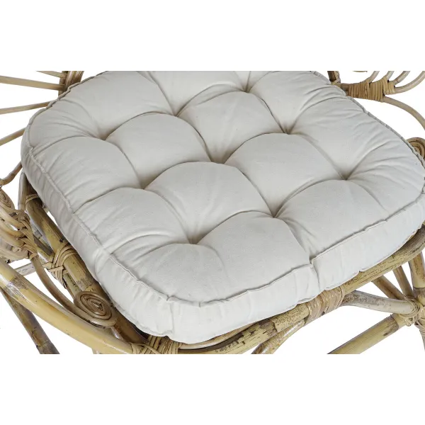 Dārza dīvāns DKD Home Decor Balts Brūns 75 x 50 x 90 cm 80 x 66 x 89 cm 84 x 70 x 90 cm