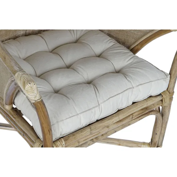 Садовое кресло DKD Home Decor Белый Коричневый 66 x 50 x 90 cm 63 x 66 x 88 cm 65 x 63 x 90 cm