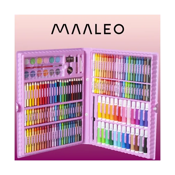Painting set in a suitcase 168 pcs pink