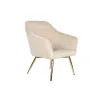 Sēdeklis DKD Home Decor Krēmkrāsa Bronza Metāls 74 x 74 x 90 cm
