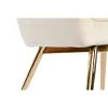 Fotelis DKD Home Decor Kreminė Auksinis Metalinis 74 x 74 x 90 cm