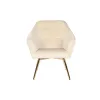 Сиденье DKD Home Decor Кремовый Позолоченный Металл 74 x 74 x 90 cm