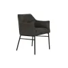 Krēsls DKD Home Decor Melns Tumši brūns Tumši pelēks 60 x 60 x 84 cm