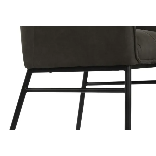 Tuoli DKD Home Decor Musta Tummanruskea Tumman harmaa 60 x 60 x 84 cm