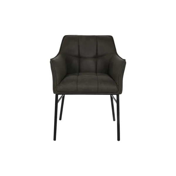 Tuoli DKD Home Decor Musta Tummanruskea Tumman harmaa 60 x 60 x 84 cm