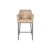 taburete DKD Home Decor Melns Bēšs Metāls 59 x 60 x 107 cm