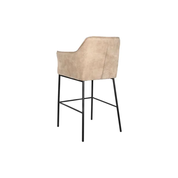 taburete DKD Home Decor Melns Bēšs Metāls 59 x 60 x 107 cm