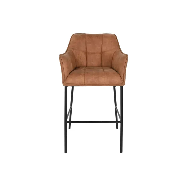 taburete DKD Home Decor Melns Kamielis Metāls 59 x 60 x 107 cm