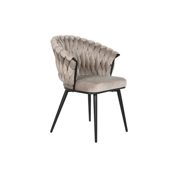Krēsls DKD Home Decor Melns Bēšs 60 x 66 x 84 cm 66 x 60 x 84 cm