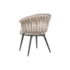 Chair DKD Home Decor Black Beige 60 x 66 x 84 cm 66 x 60 x 84 cm