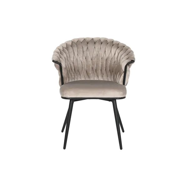 Krēsls DKD Home Decor Melns Bēšs 60 x 66 x 84 cm 66 x 60 x 84 cm