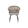 Chair DKD Home Decor Black Beige 60 x 66 x 84 cm 66 x 60 x 84 cm