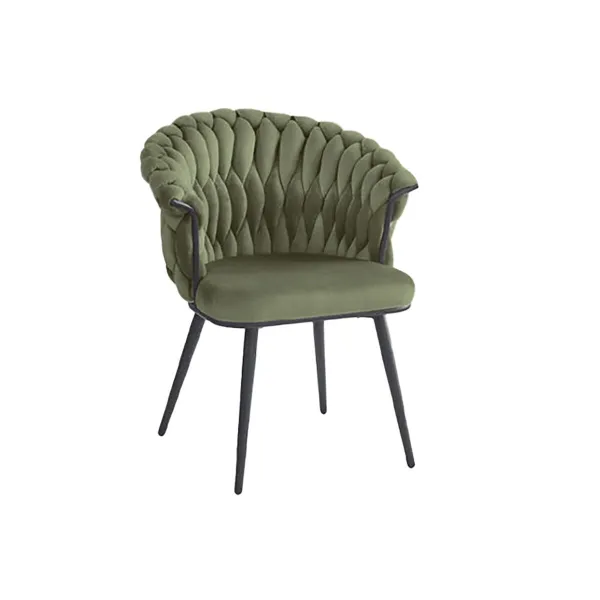 Стуль DKD Home Decor Чёрный Зеленый полиэстер Велюр Металл 66 x 60 x 84 cm