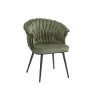 Стуль DKD Home Decor Чёрный Зеленый полиэстер Велюр Металл 66 x 60 x 84 cm