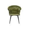 Стуль DKD Home Decor Чёрный Зеленый полиэстер Велюр Металл 66 x 60 x 84 cm