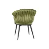 Стуль DKD Home Decor Чёрный Зеленый полиэстер Велюр Металл 66 x 60 x 84 cm