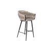 taburete DKD Home Decor Melns Bēšs Metāls 61 x 52 x 101 cm