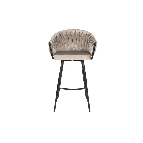 Stool DKD Home Decor Black Beige Metal 61 x 52 x 101 cm