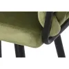 Stool DKD Home Decor Black Green Velvet Metal 61 x 52 x 101 cm